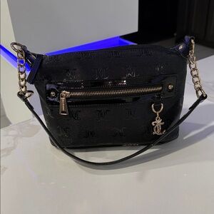 Juicy Couture Black Shoulder Bag with Gold Chain great condition